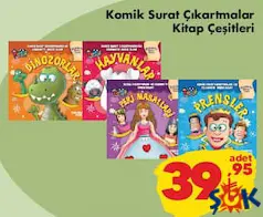 KOMİK SURAT ÇIKARTMALAR OYUNCAK KİTAP ÇEŞİTLERİ